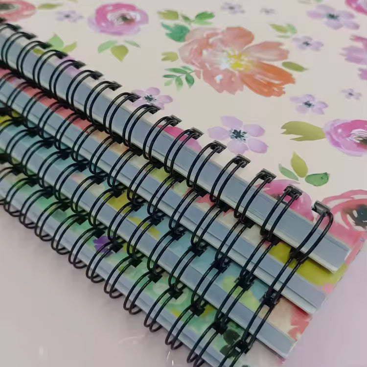 Light Pink Spiral Lined Notebook - A5