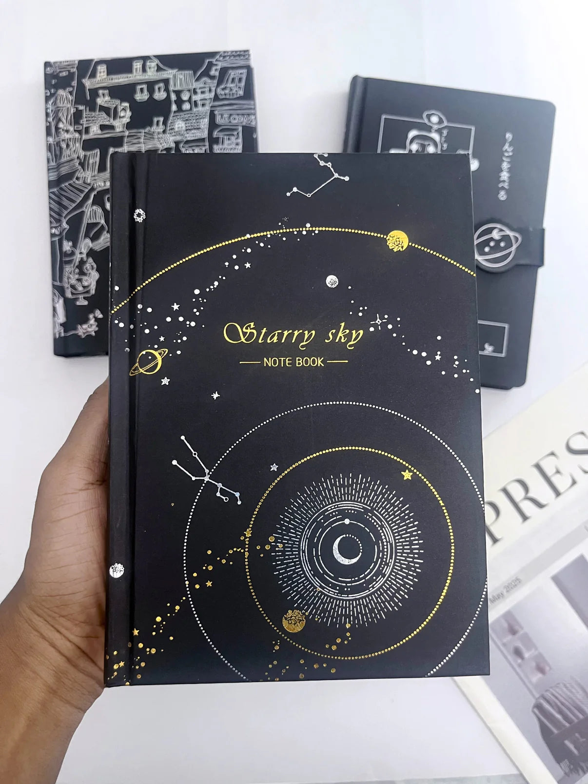 A5 Black Blank Sheets Journal