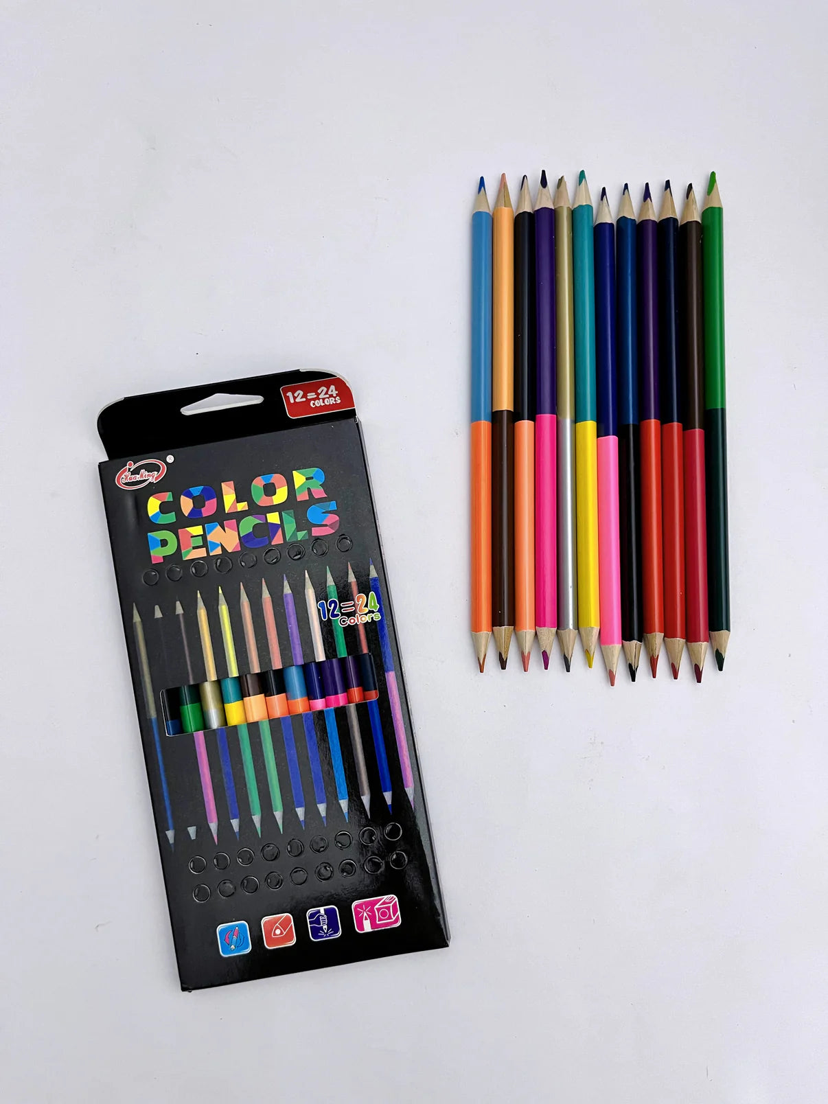 24-color Coloring Pencils Set (Double Tips)