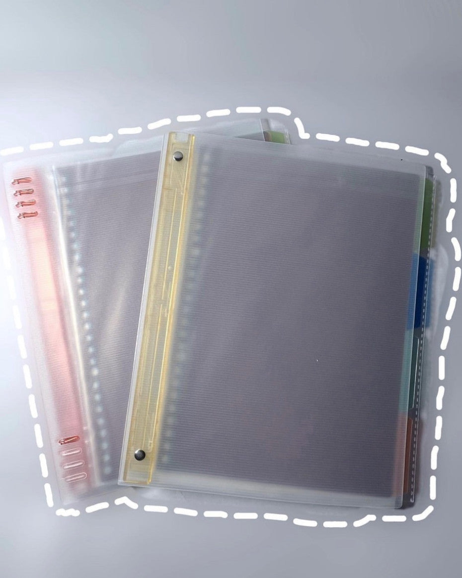 Transparent Cover Loose-Leaf Spiral Notebook