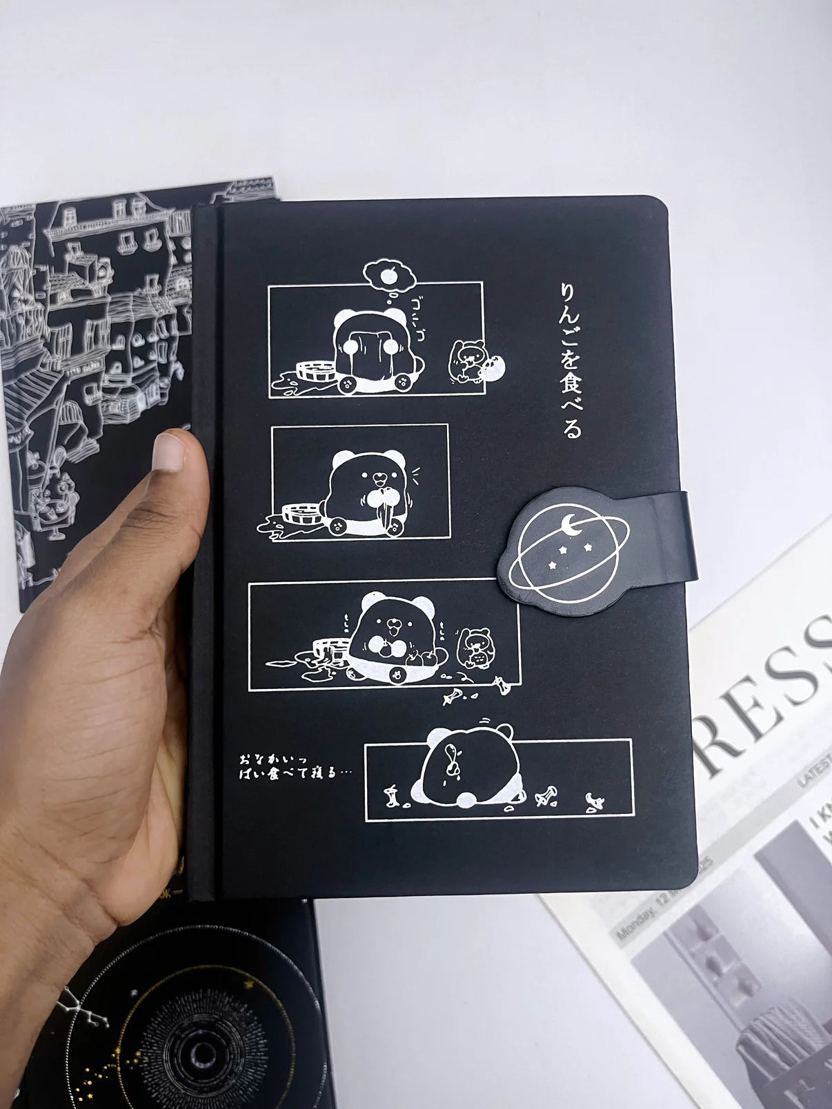 A5 Black Blank Sheets Journal