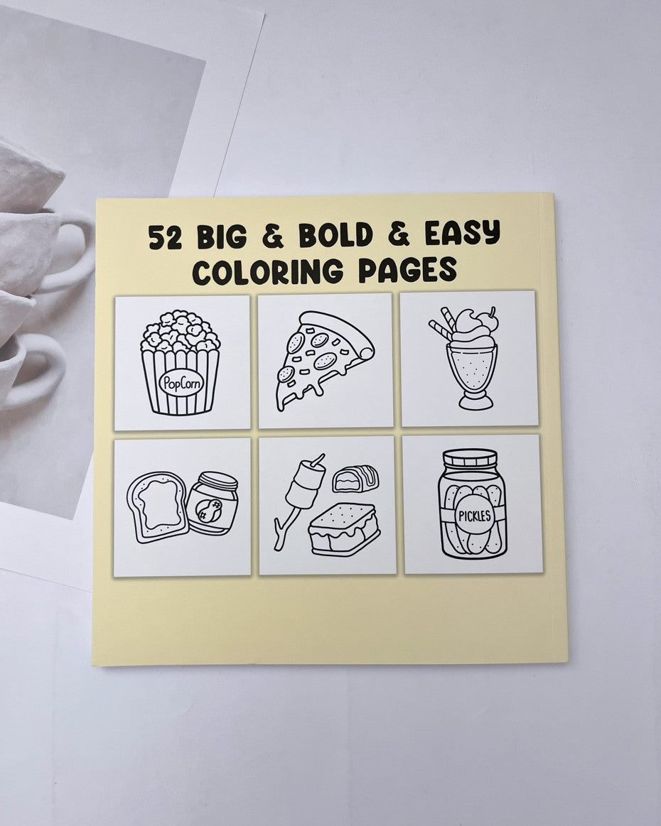 Food/Snacks Bold And Easy Coloring Books
