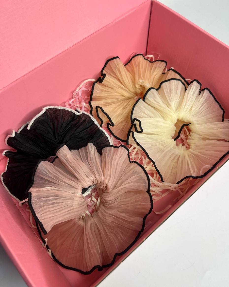 Organza Two Tone Scrunchies