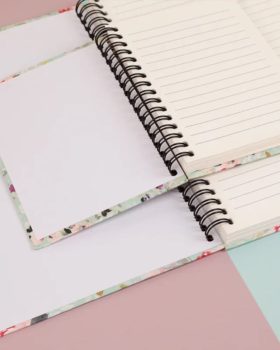 Light Pink Spiral Lined Notebook - A5