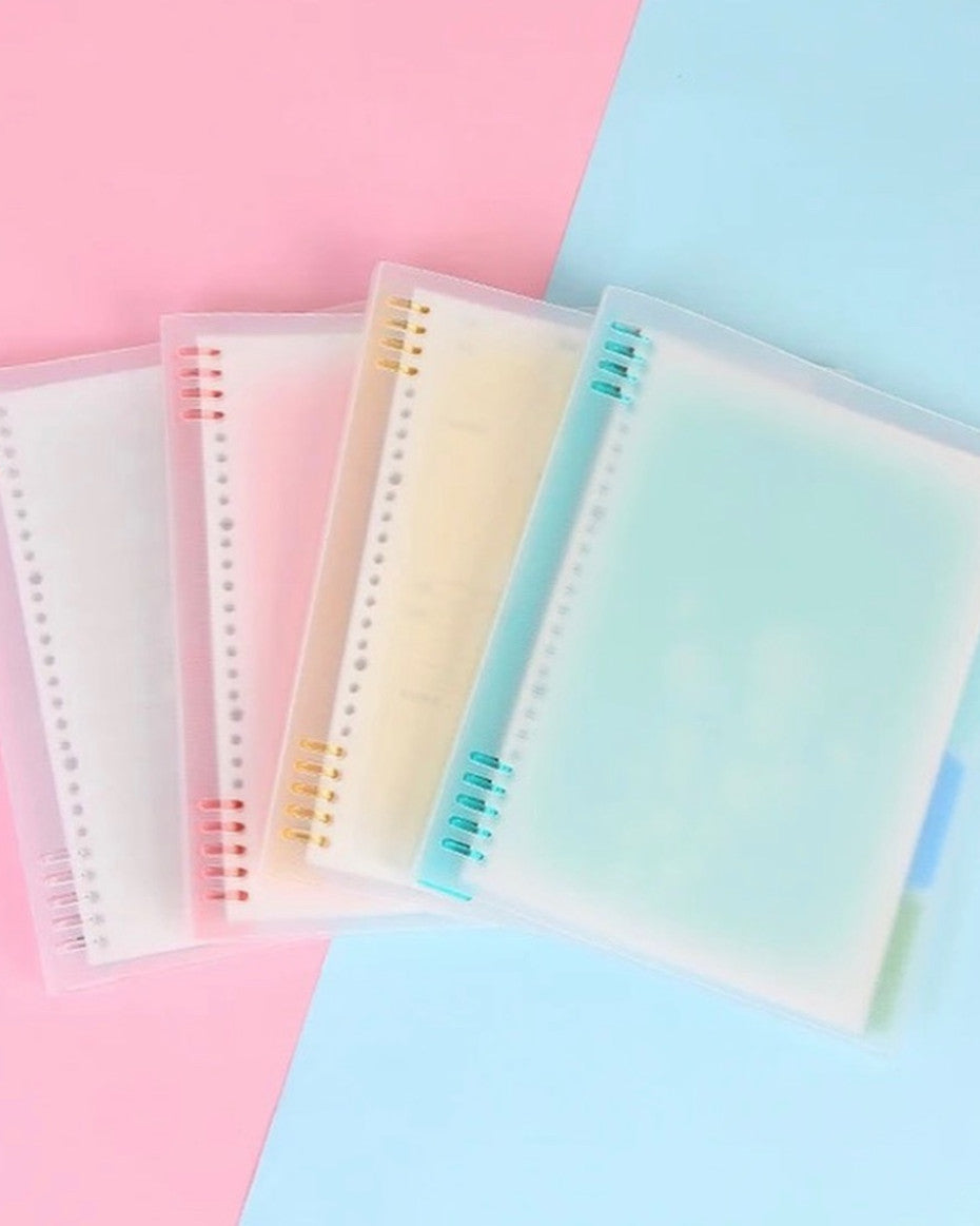 Transparent Cover Loose-Leaf Spiral Notebook
