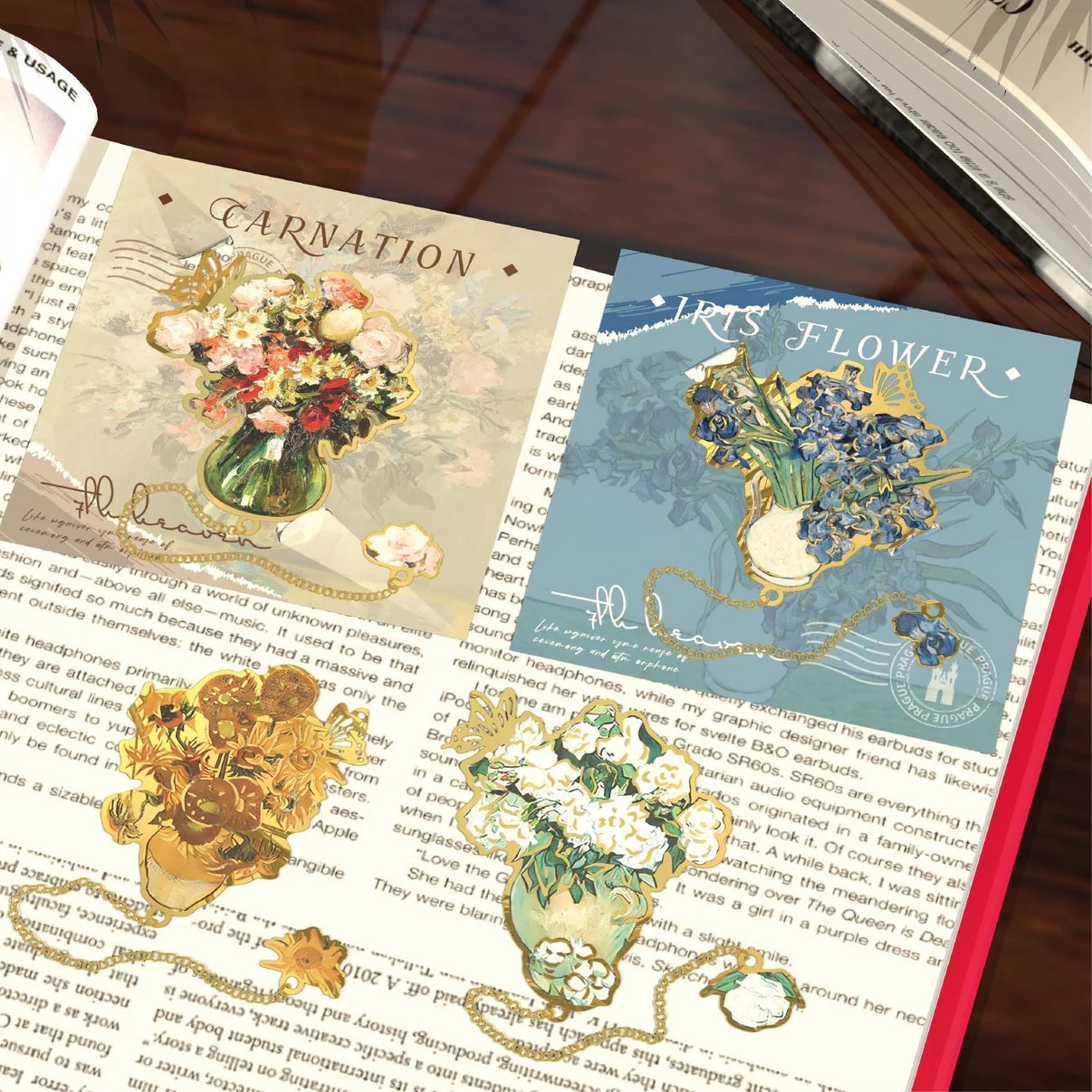 Flower Chain Pendant Bookmark