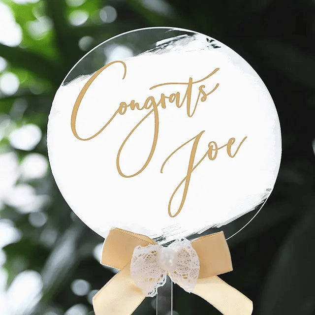 Blank Acrylic Cake Topper