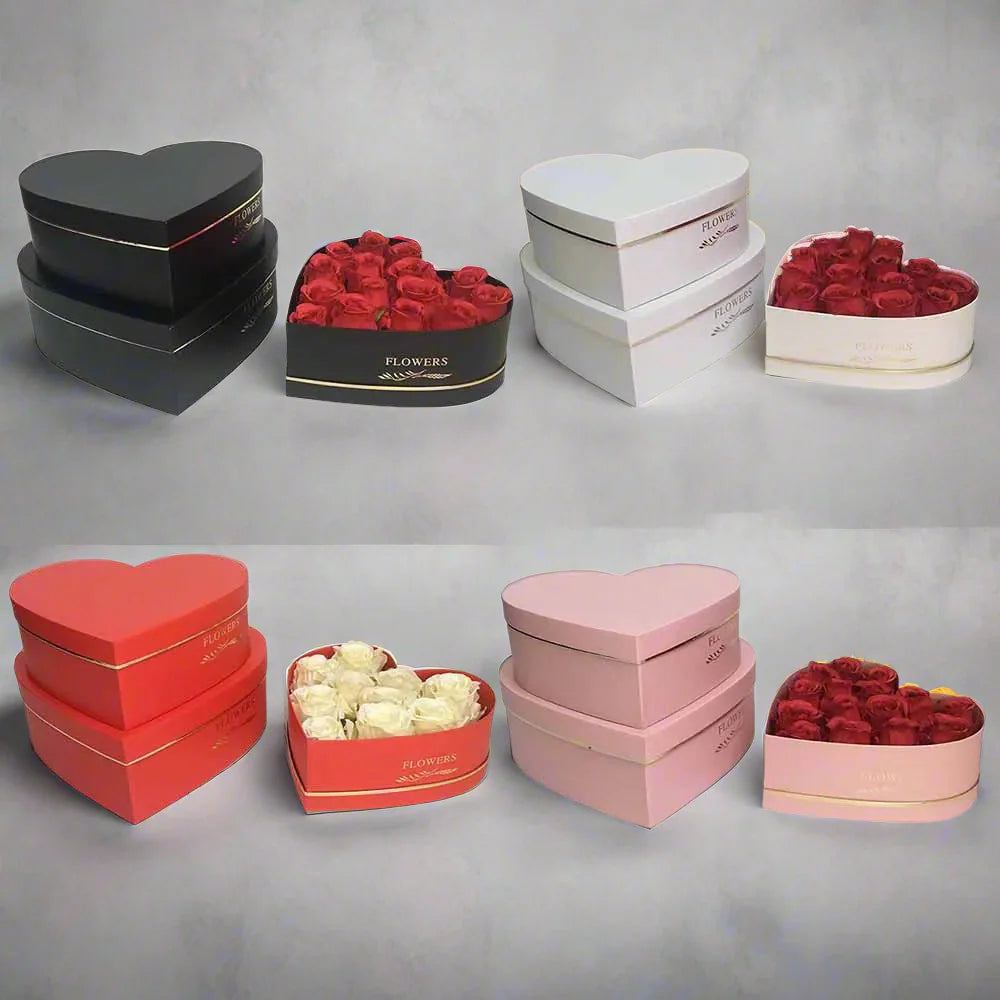 3 boxes set-Heart shape