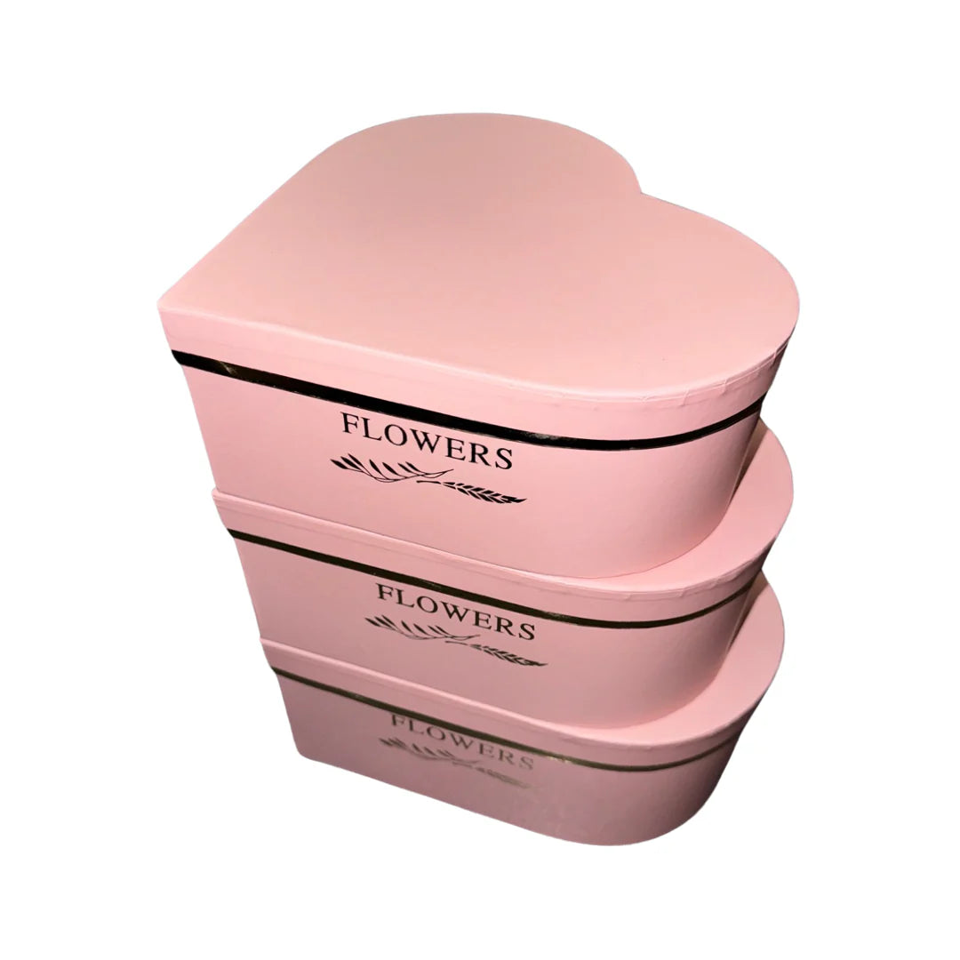 3 boxes set-Heart shape