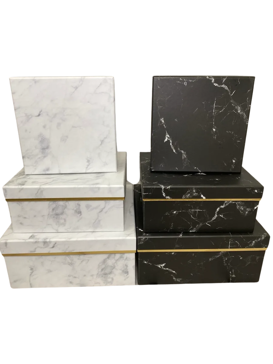 3pc Marbled Square set