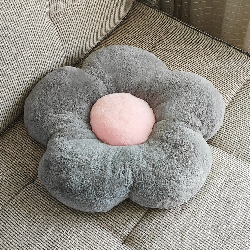 Fluffy sunflower pillow