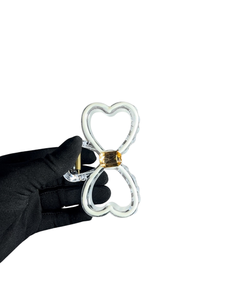 Double Heart Claw Clip