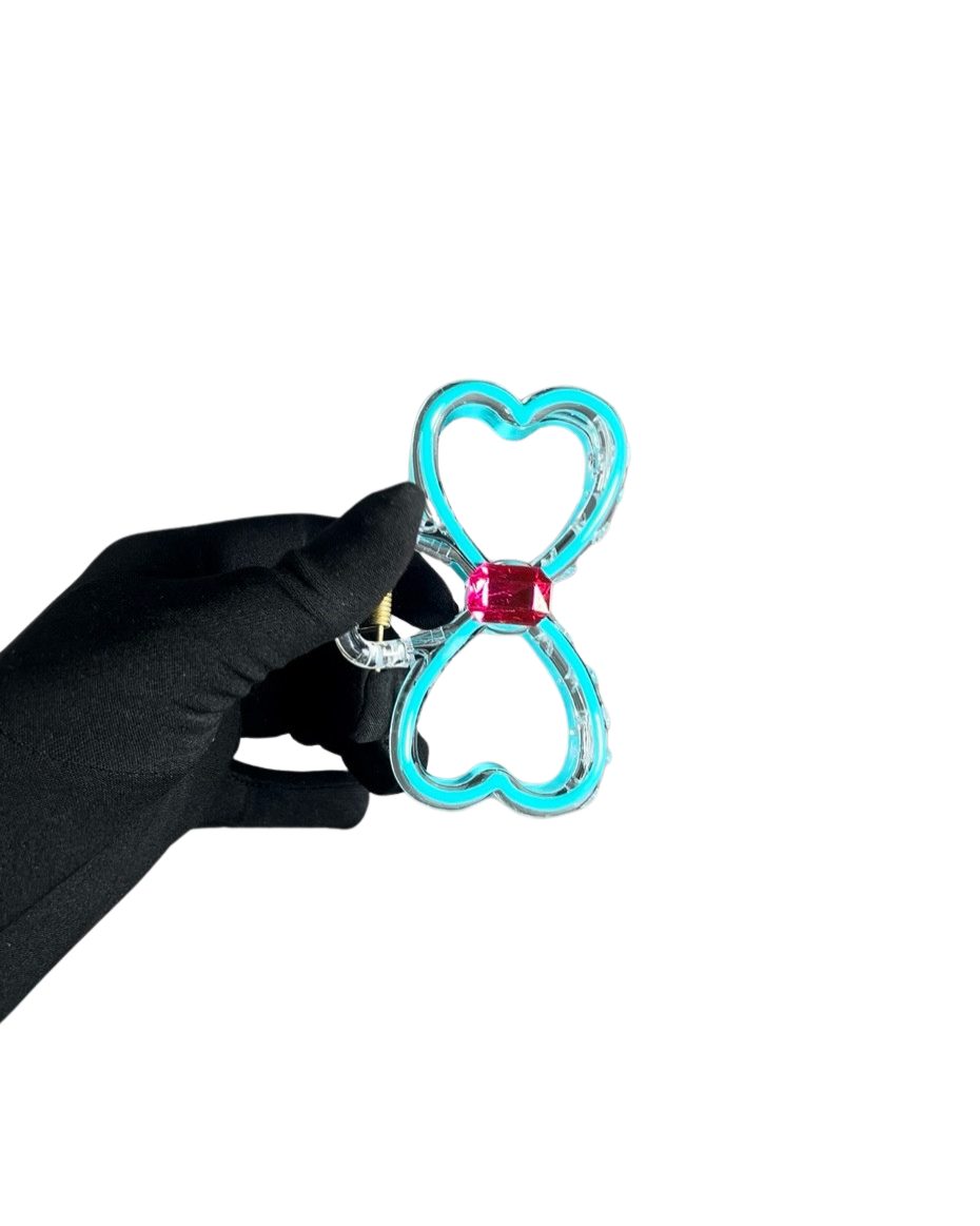 Double Heart Claw Clip