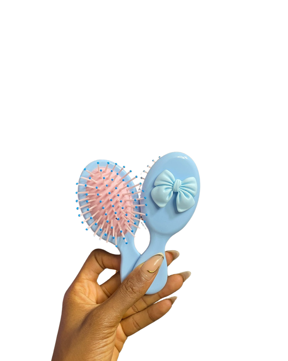 Mini Hair Brush With Bow