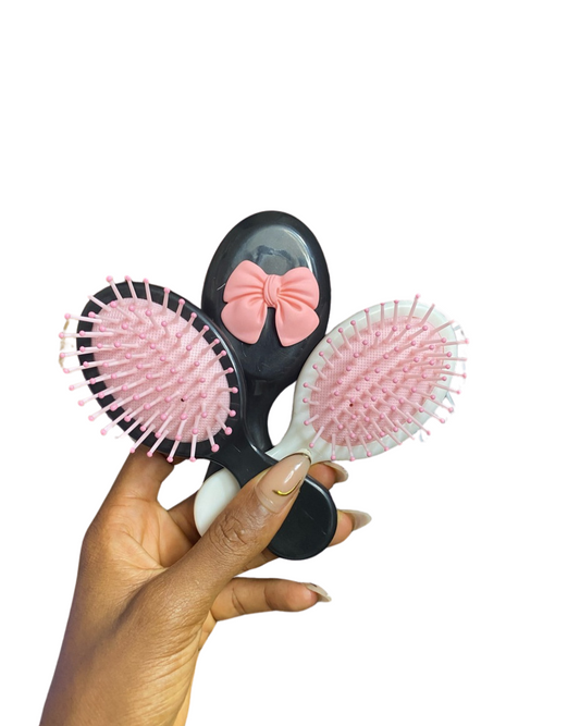Mini Hair Brush With Bow