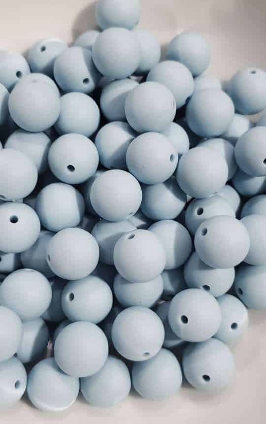 *Cool Blue 15MM Silicone Bead (27-C)