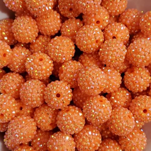 *Orange AB 20MM Rhinestone Bead (D-2)