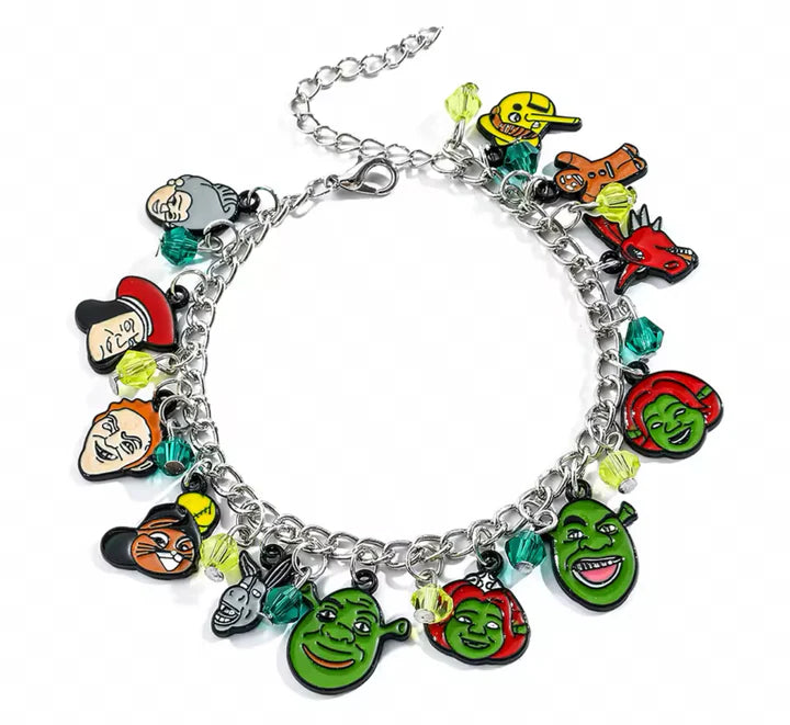 shrek characters charm bracelet