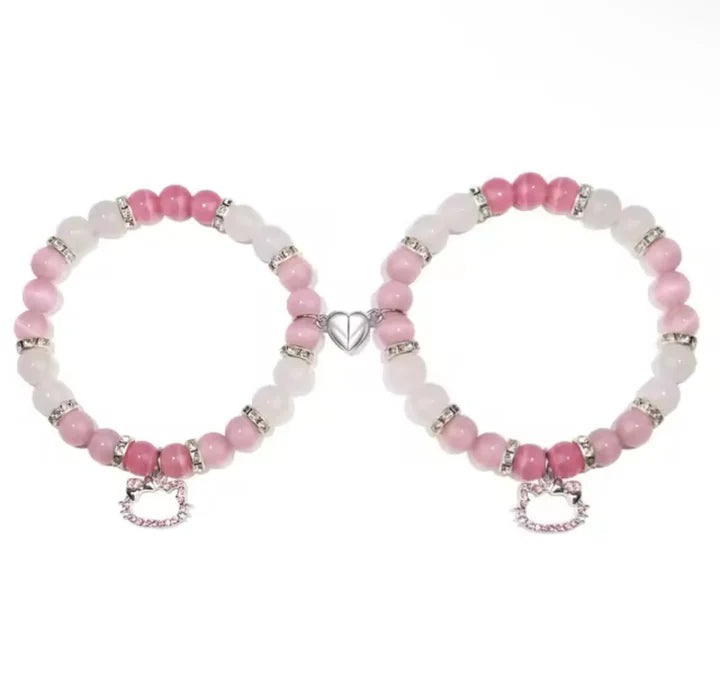 hk pink duo matching bracelets