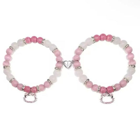 hk pink duo matching bracelets