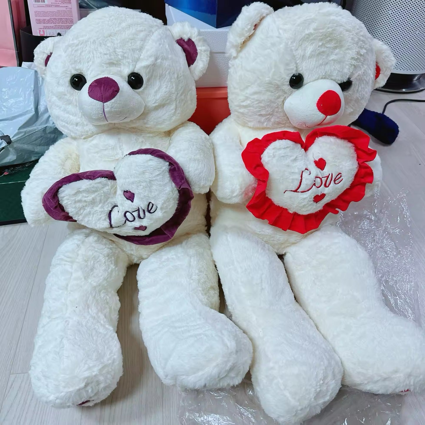 100cm Giant Love U Plush White Teddy Bear