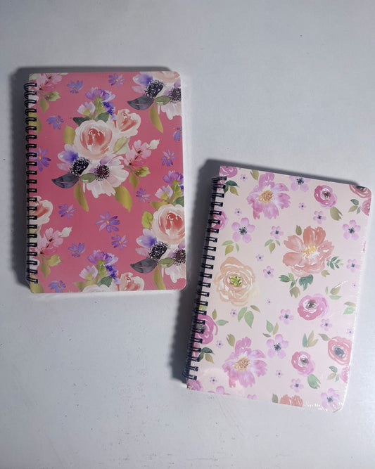 Deep Pink Spiral Lined Notebook - A5