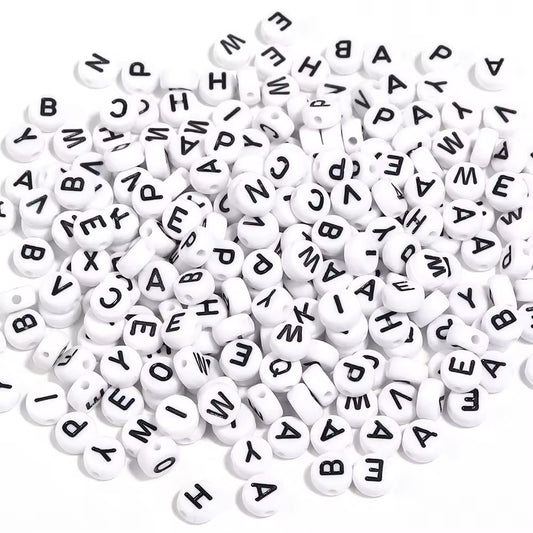 Circle Silicone Letter Beads