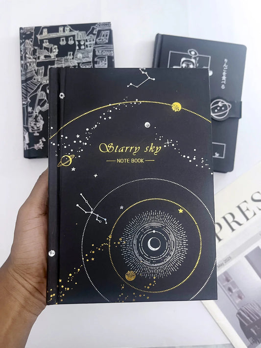 A5 Black Blank Sheets Journal