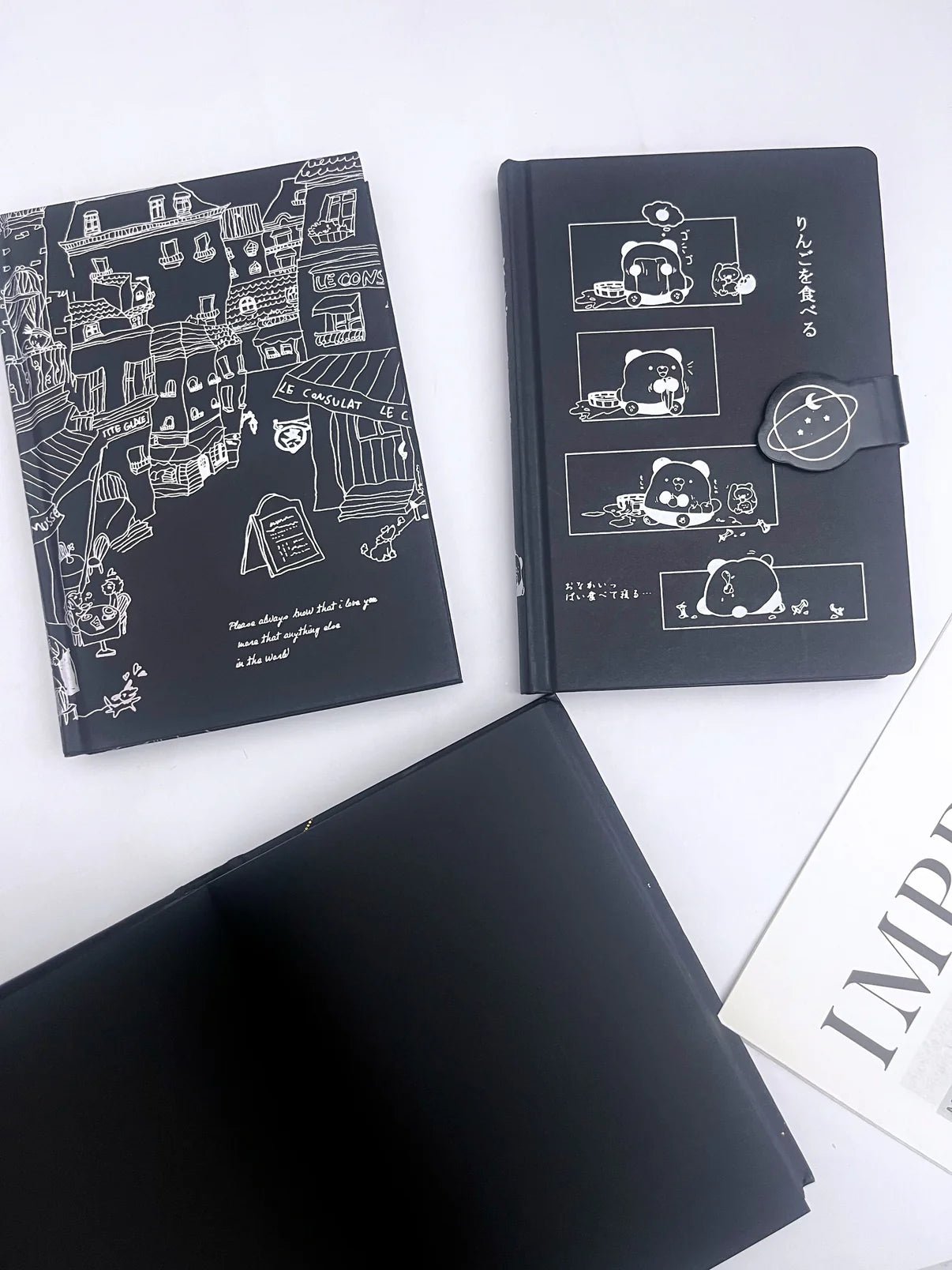 A5 Black Blank Sheets Journal