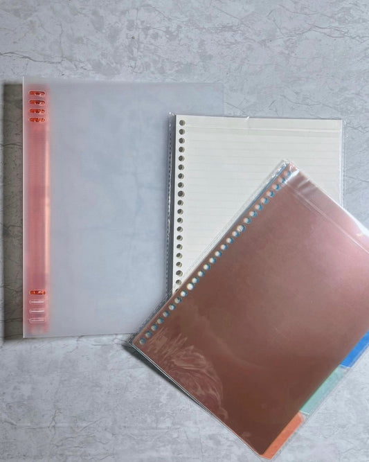 Transparent Cover Loose-Leaf Spiral Notebook