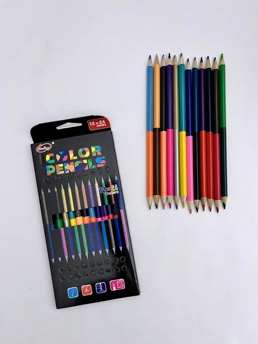 24-color Coloring Pencils Set (Double Tips)