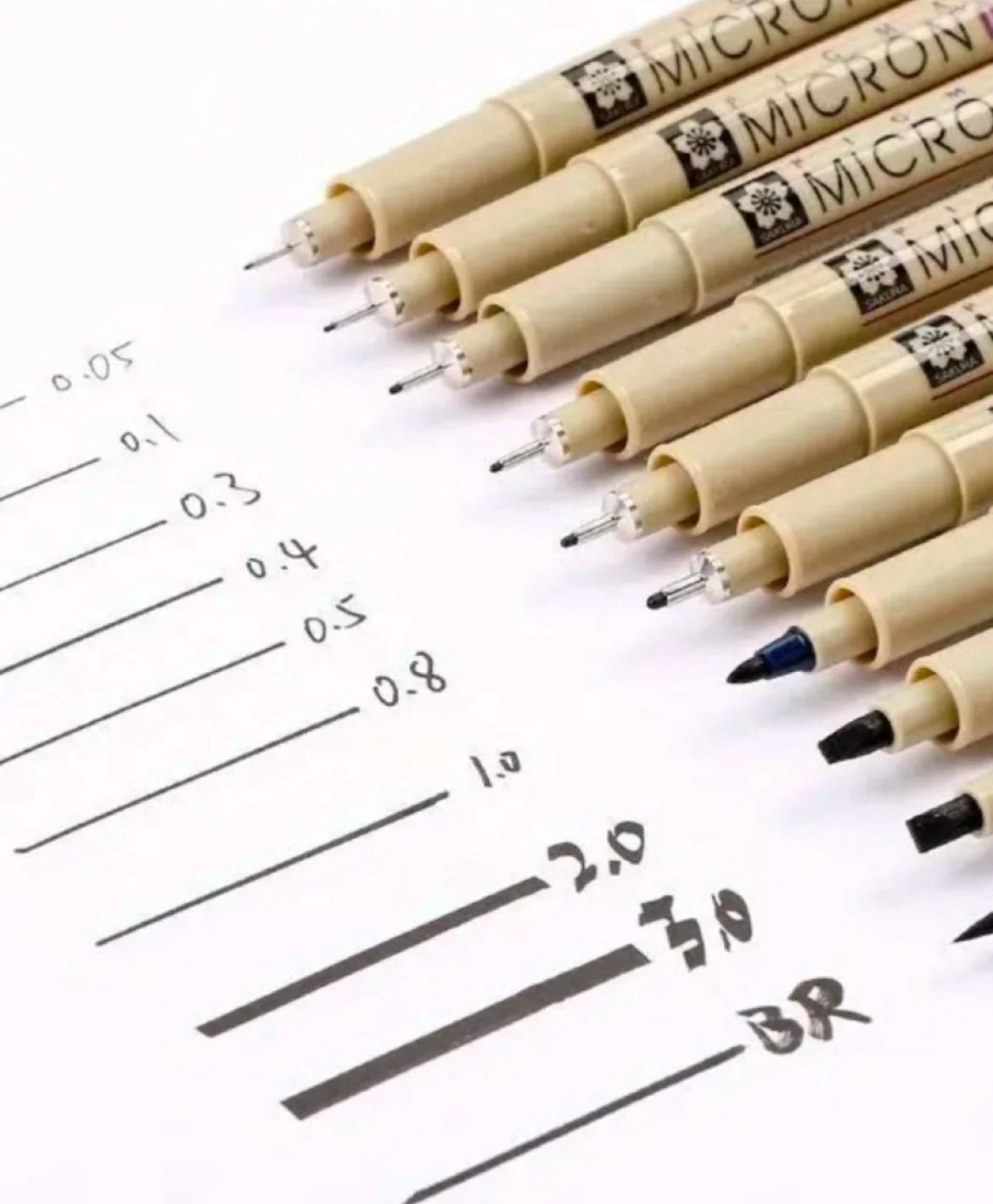 Micron Fineliner Pens Set (11pcs)
