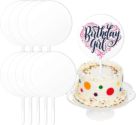 Blank Acrylic Cake Topper