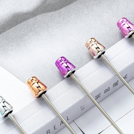 10Pcs Plastic UV Beadable Pens, Bead Pens for DIY