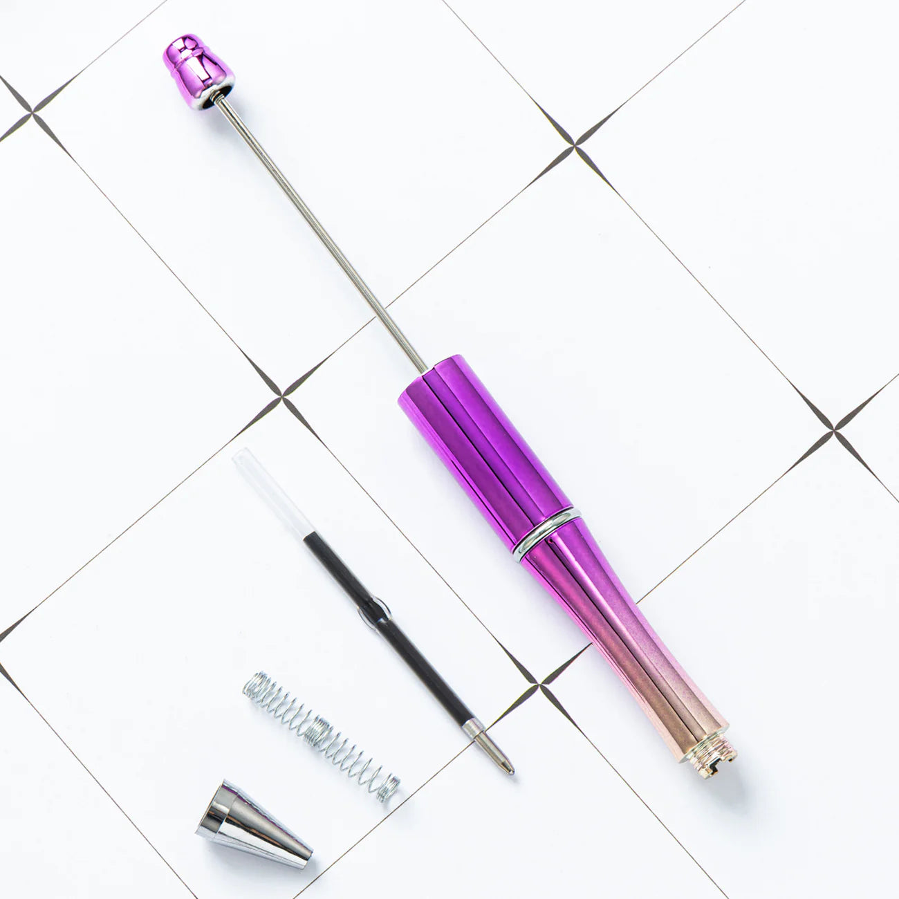 10Pcs Plastic UV Beadable Pens, Bead Pens for DIY