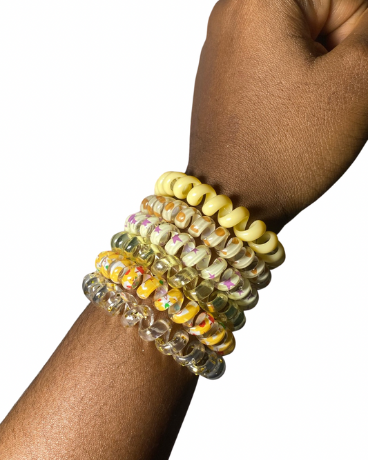 Spiral Bracelets - yellow