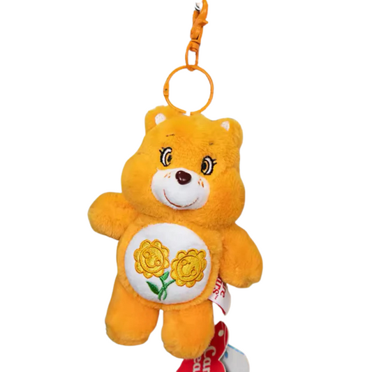 yellow carebear plush toy keychain