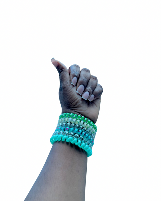 Spiral Bracelets - Green