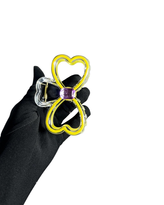 Double Heart Claw Clip