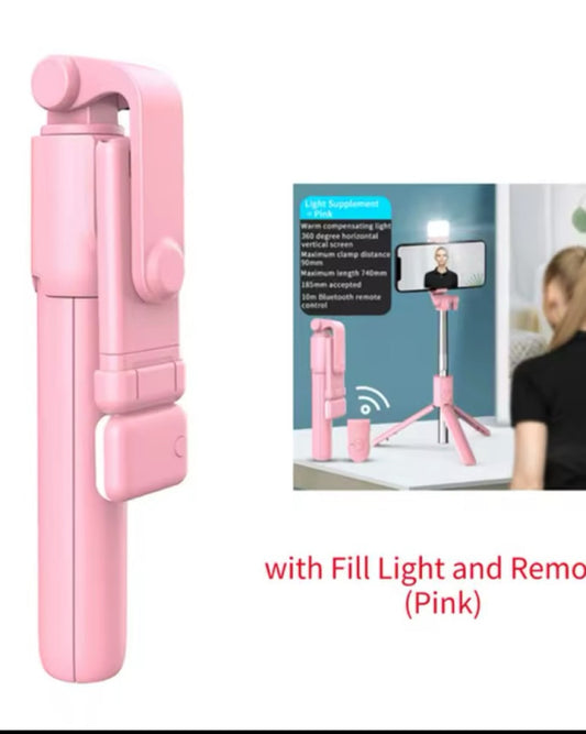 Tripod With Supplementary Light And Remote