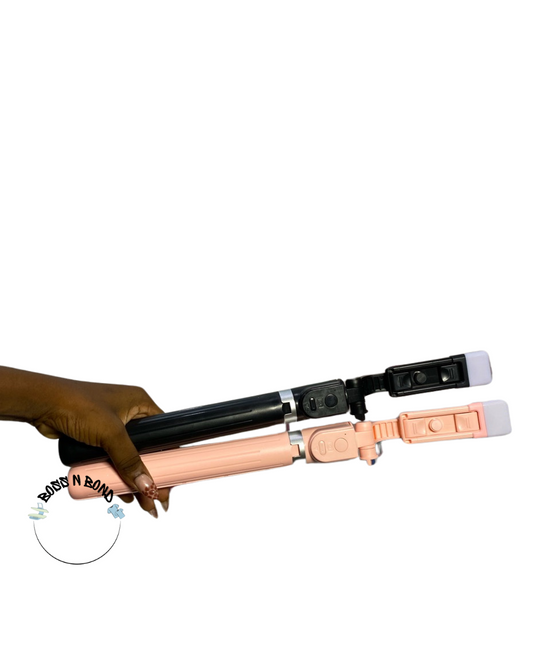 (130cm Selfie Stick / Tripod + LED Light + Remote