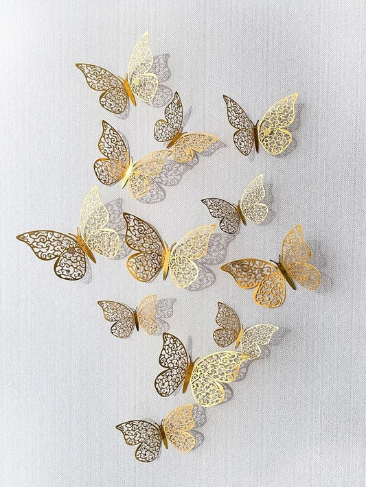 12 piece- 3D butterfly sticker