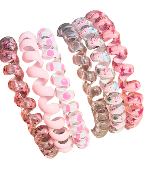 Spiral Bracelets - Pink