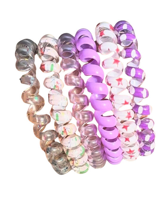 Spiral Bracelets - Purple