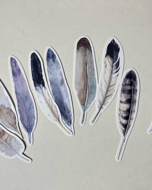 Colourful Feather Bookmarks