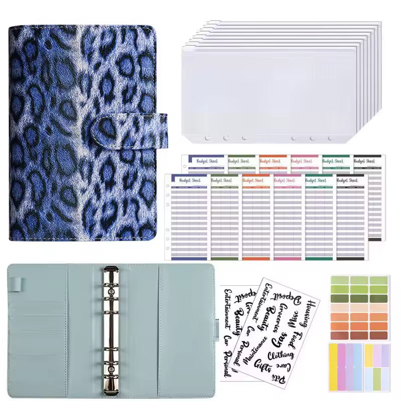 Leopard Print Cash Binder