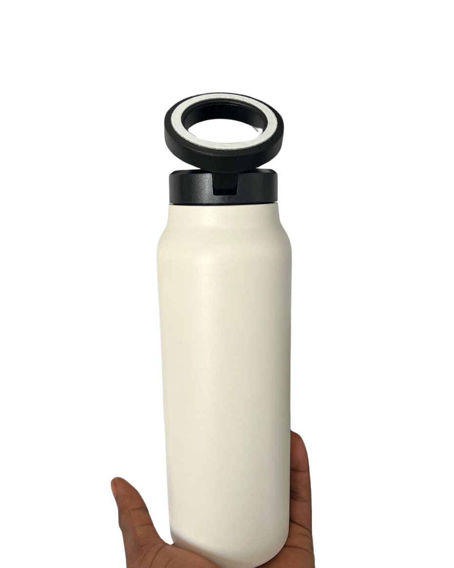 Magnetic Vacuum Insulated Bottle (White)