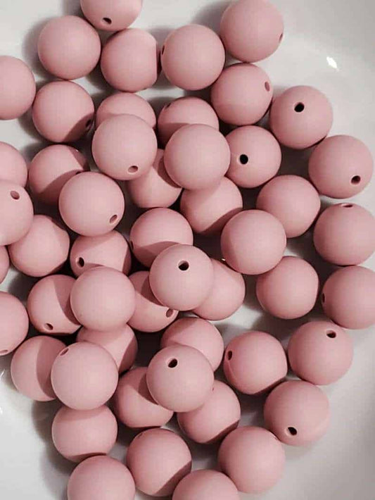 *Pink 15MM Silicone Bead (28-C)