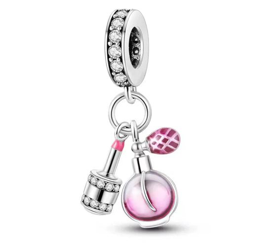 perfume & nail polish bracelet charm