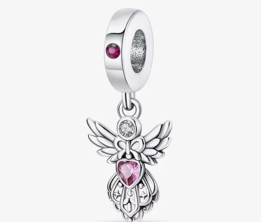 pinky angel wing bracelet charm